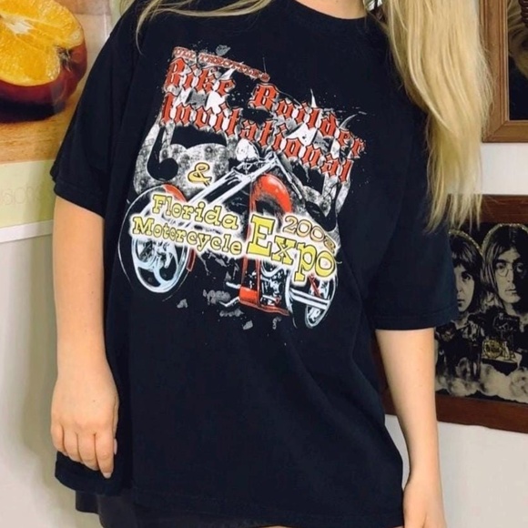 Vintage 2000’s Florida Motorcycle Expo • Bike Builders Black Tee Shirt - 2XL - Picture 1 of 6